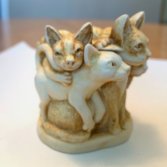 Harmony Kingdom Crazy Cat Pile Trinket Box EUC Vintage Cat Lover Gift - Picture 5 of 13